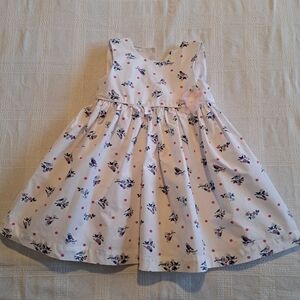 Pumpkin Patch girls 18-24 months white dress with bird design